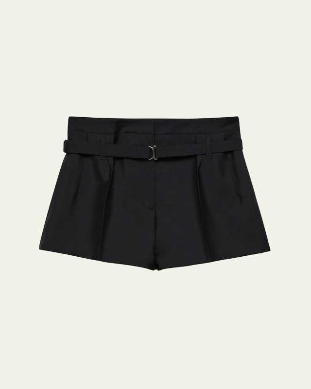 Belted Kid Mohair Shorts